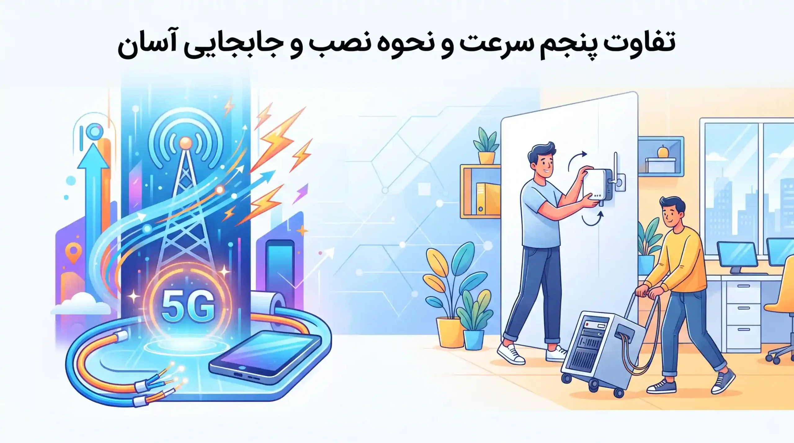 ⏱️ تفاوت پنجم سرعت و نحوه نصب و جابجایی آسان