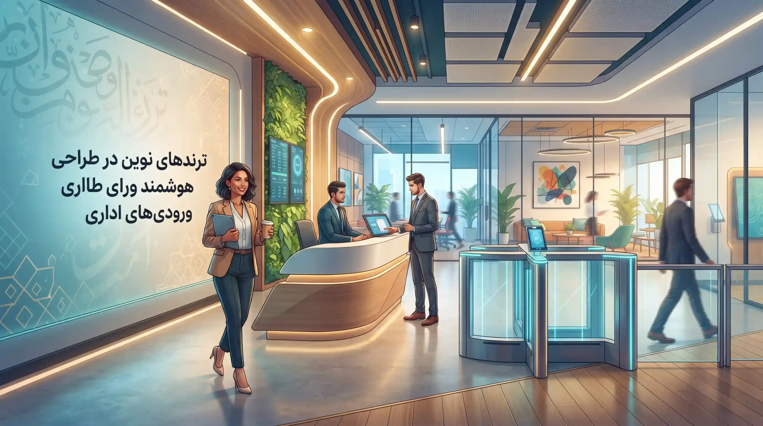✨ ترندهای نوین در طراحی هوشمند ورودیهای اداری