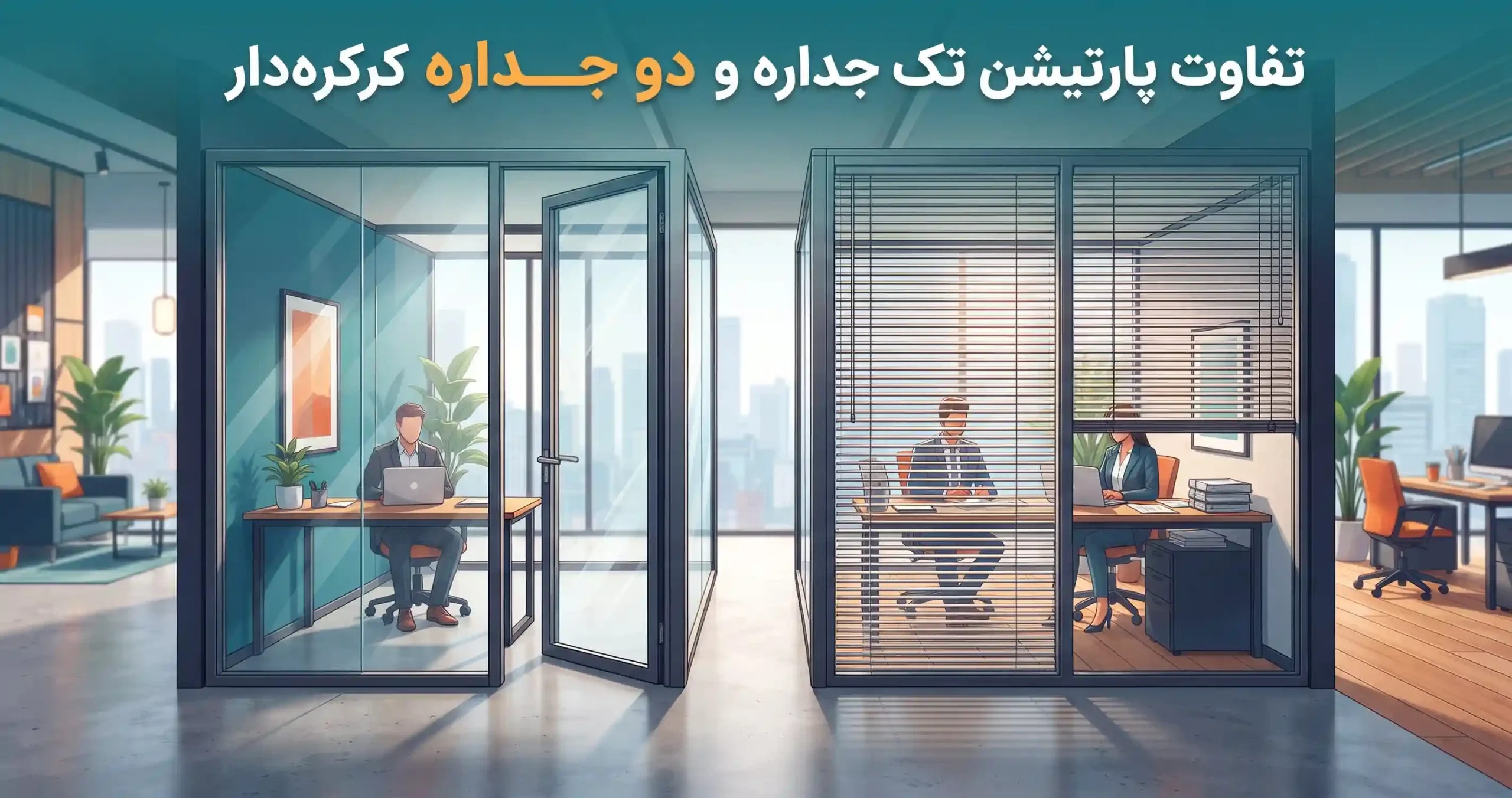 🛠️ تفاوت پارتیشن تک جداره و دو جداره کرکرهدار