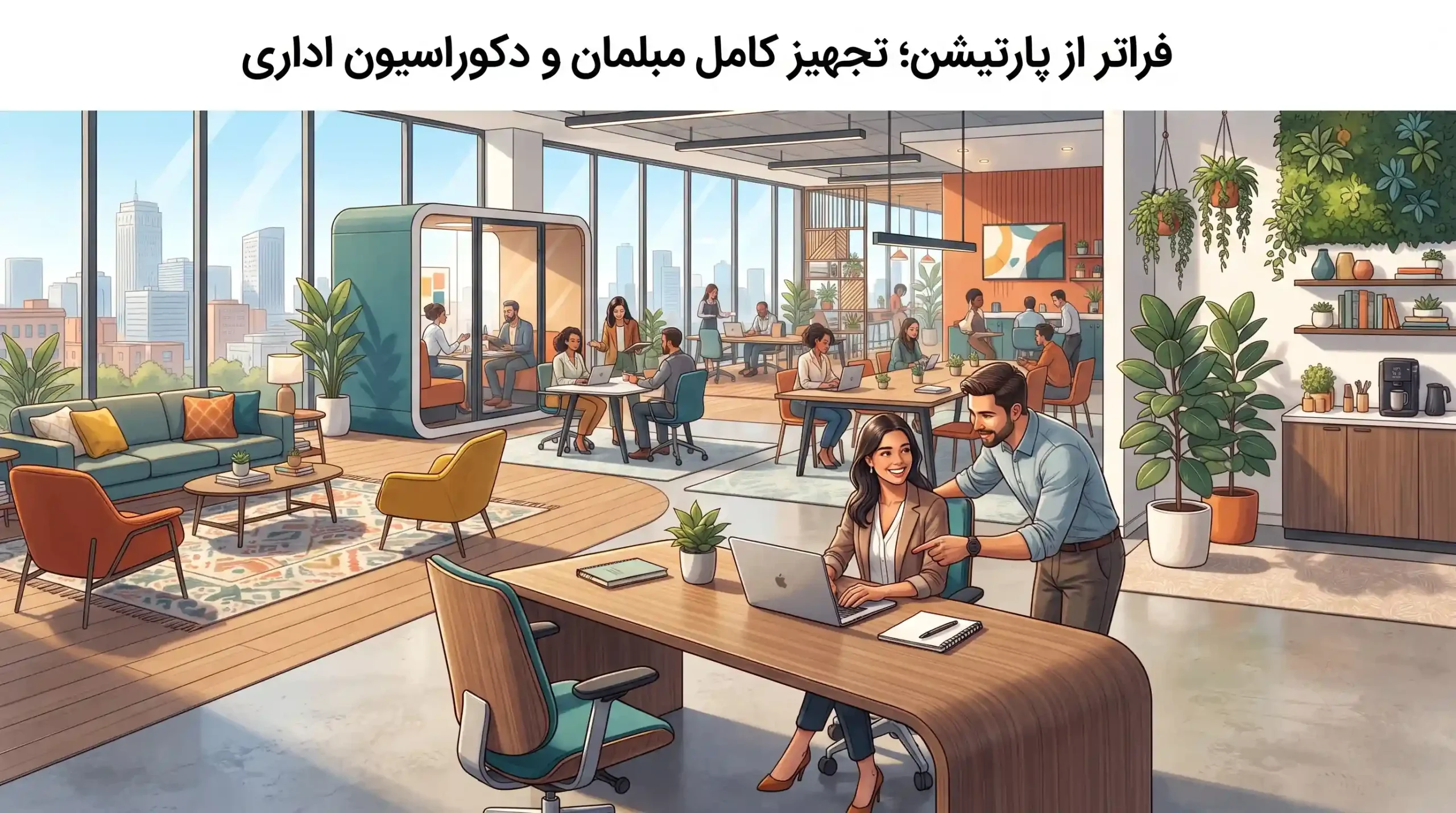 💼 فراتر از پارتیشن؛ تجهیز کامل مبلمان و دکوراسیون اداری
