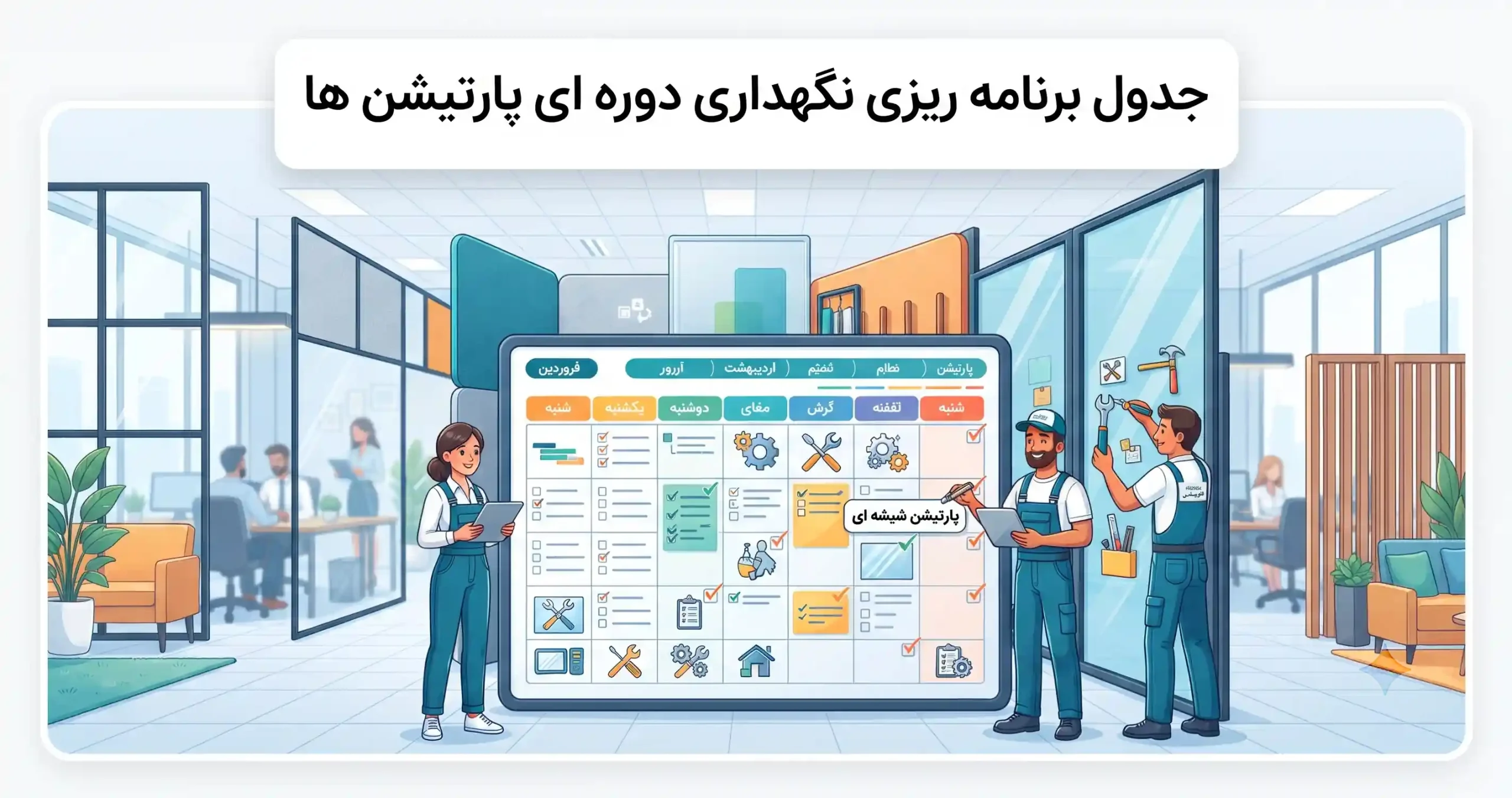📋 جدول برنامه ریزی نگهداری دوره ای پارتیشن ها