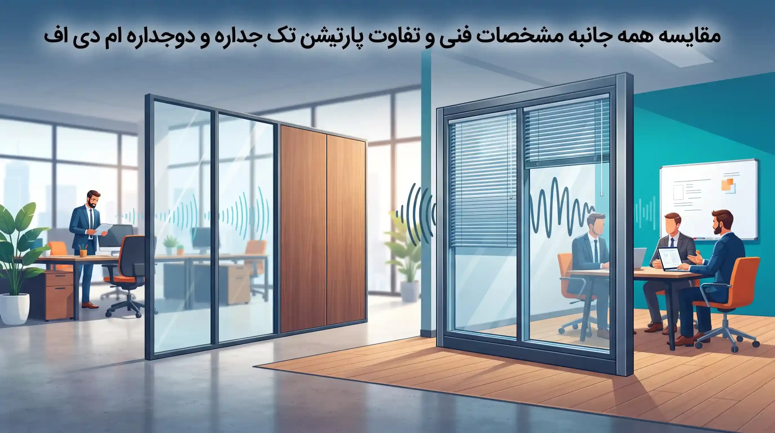 📊 مقایسه همه جانبه مشخصات فنی و تفاوت پارتیشن تک جداره و دوجداره ام دی اف