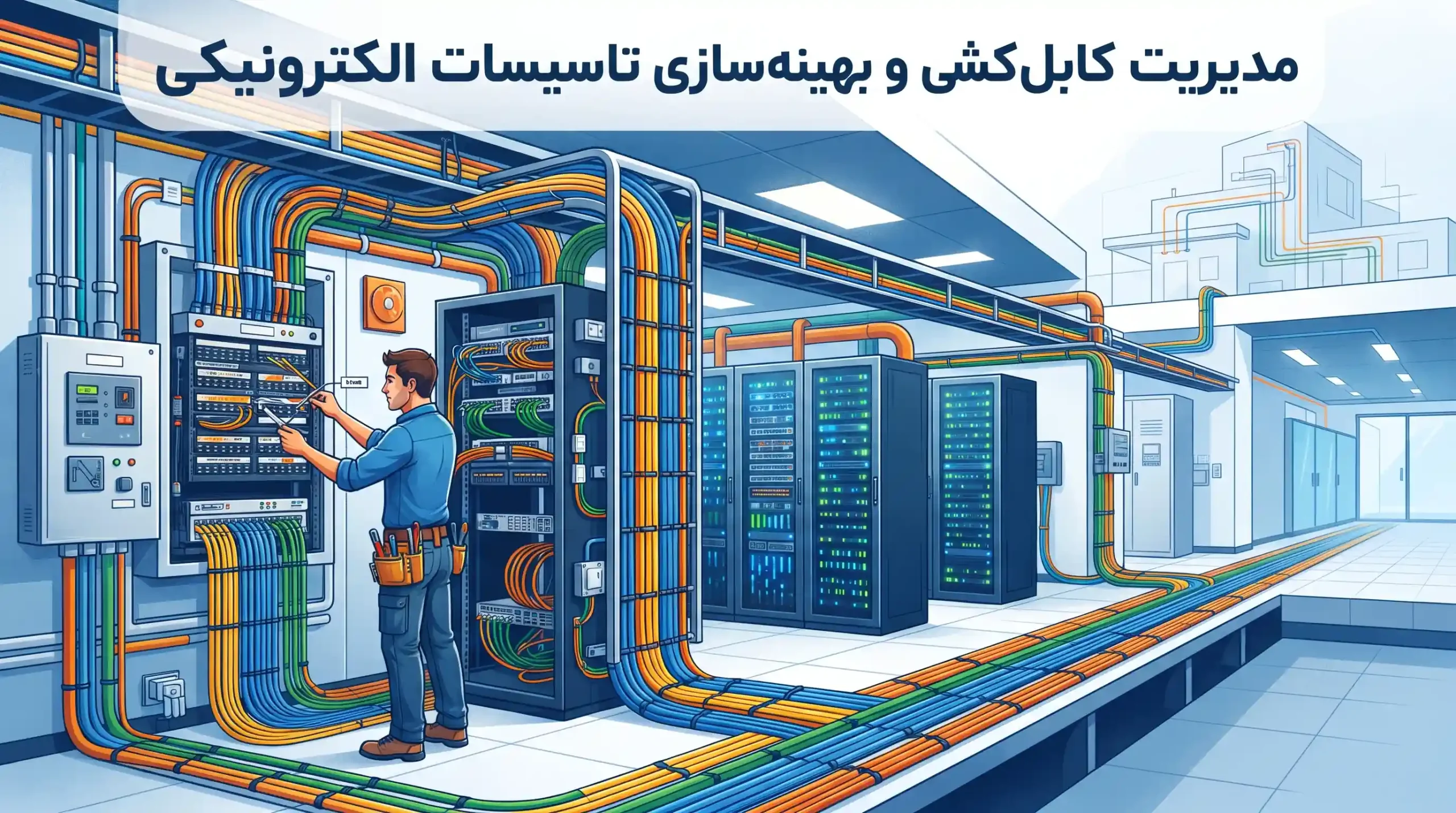 ⚡ مدیریت کابلکشی و بهینهسازی تاسیسات الکترونیکی