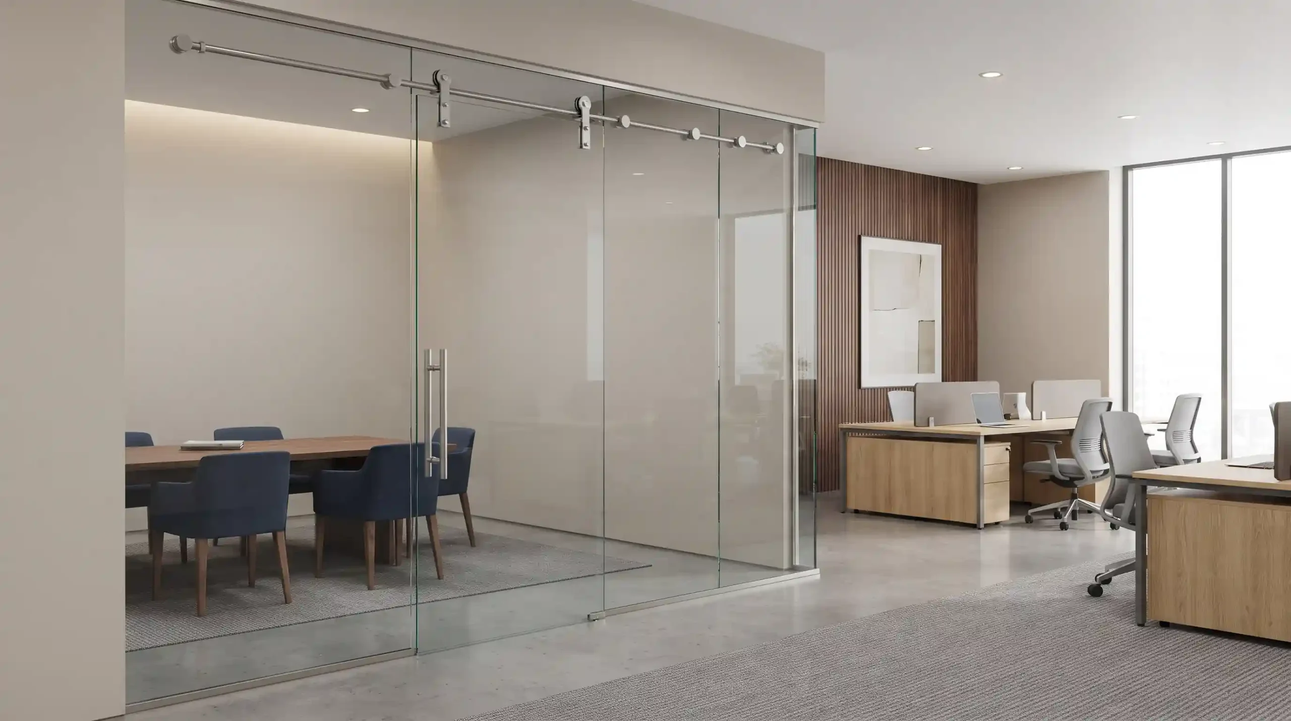 🚪 مکانیزمهای کشویی و ریلی در پارتیشنهای فریملس مدرن