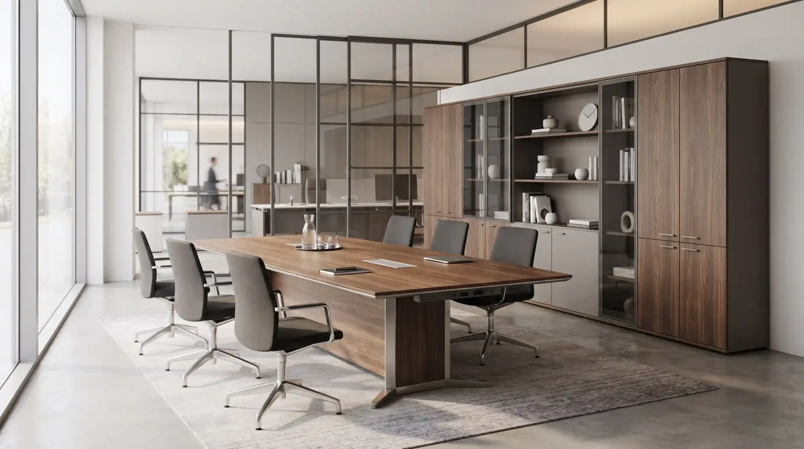 📋 استانداردهای تولید میز کنفرانس و کابینت اداری