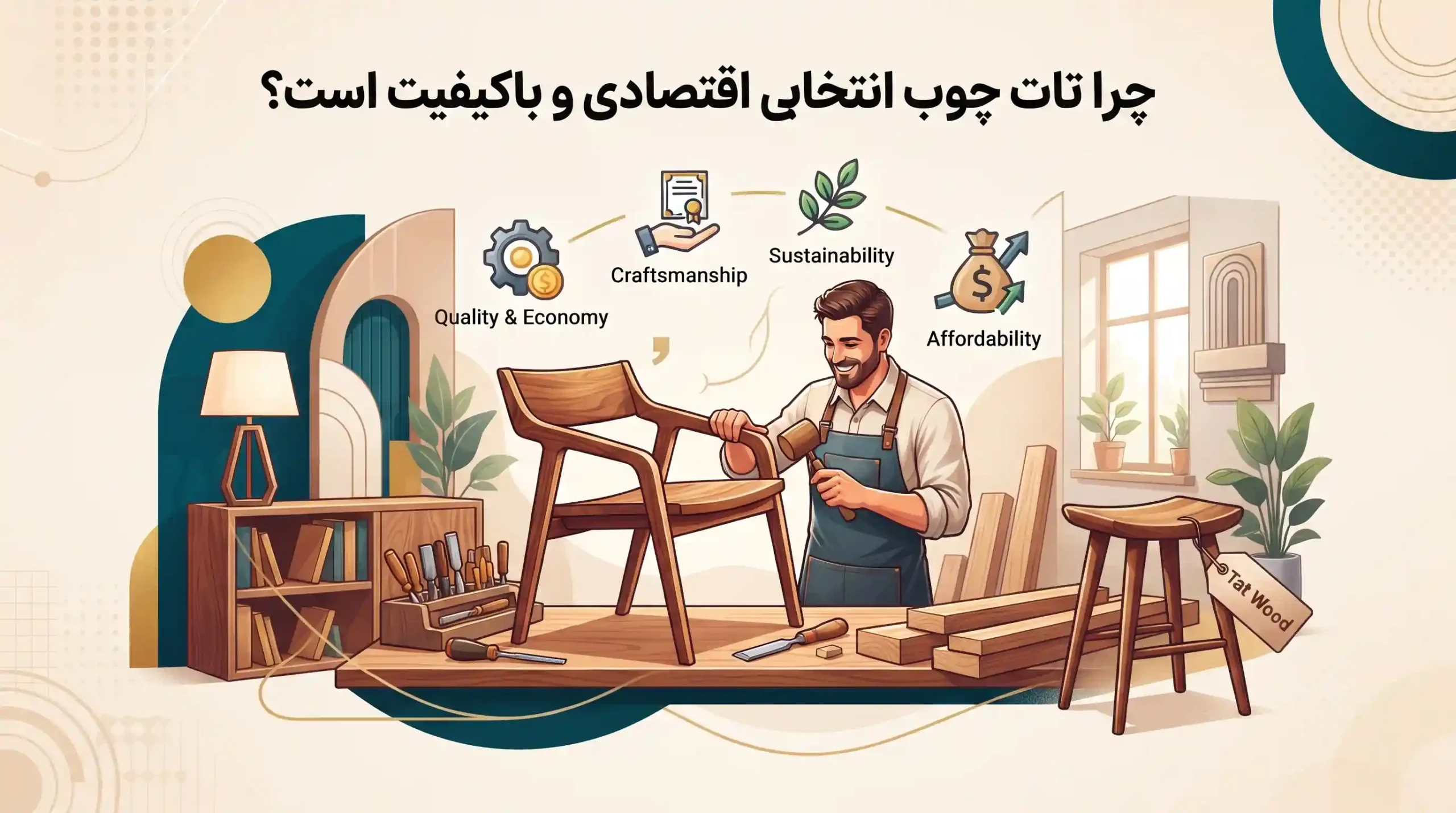 🚀 نتیجهگیری و راهنمای ثبت سفارش در تات چوب